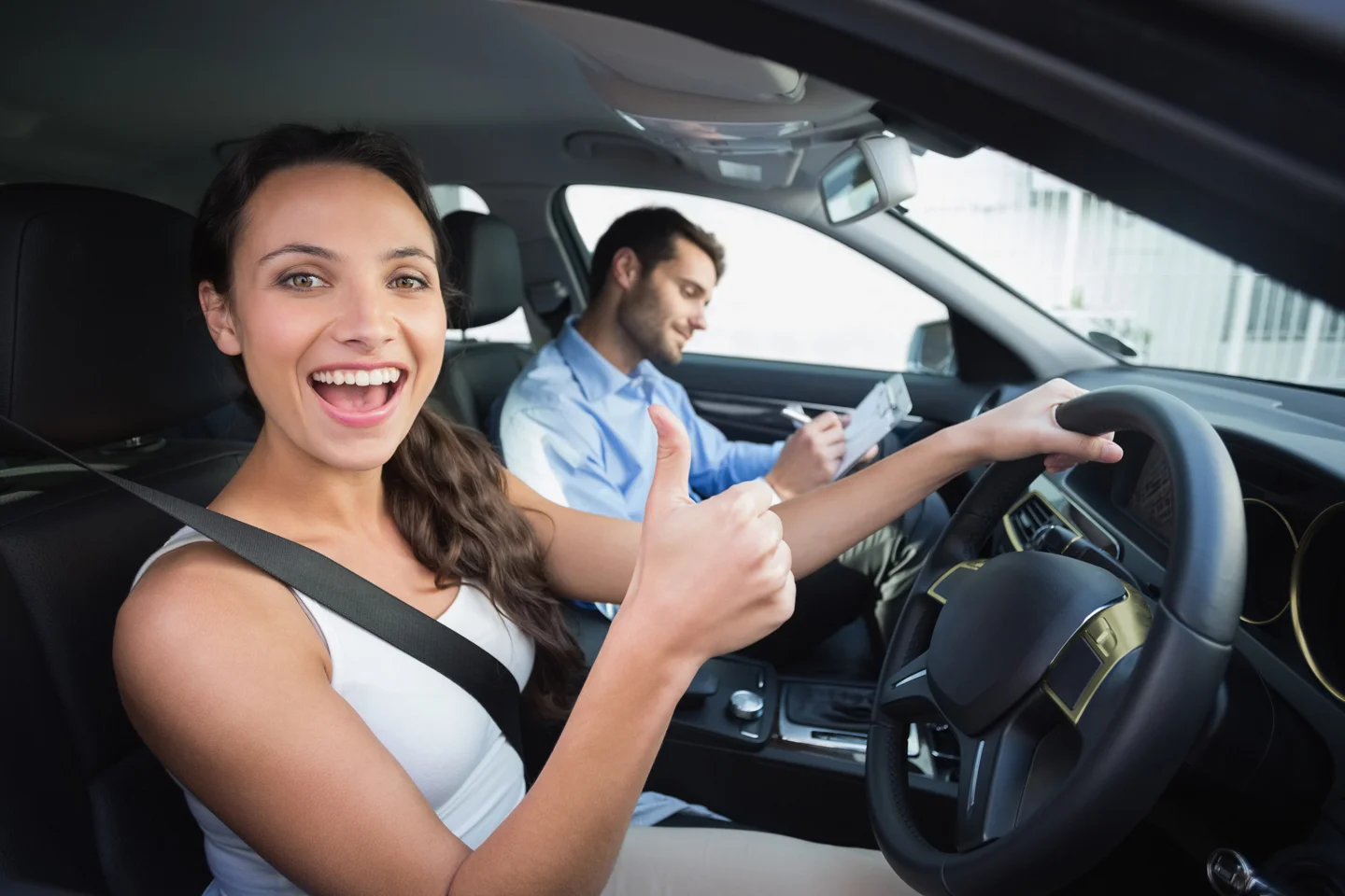 Learner driver holding a driving licence